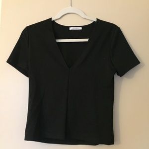 Black V-Neck Top